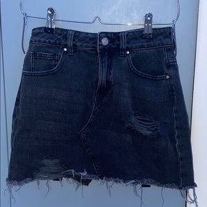 Black Denim Skirt